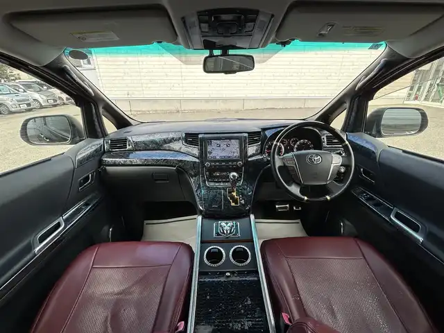 トヨタ ヴェルファイア 2．4Z ゴールデンアイズⅡ 山形県 2014(平26)年 11.1万km ブラック ４WD/純正ナビ/フルセグTV/FM/AM/DVD/HDD/Bluetooth/横ブレ防止装置/両側パワースライドア/シートカーバー/プッシュスタート/フリップダウンモニター/ETC/クルーズコントロール/スマートキー/ダブルエアバックサイド/AUTOライト/フォグランプ/カーテンエアバック/取扱説明書