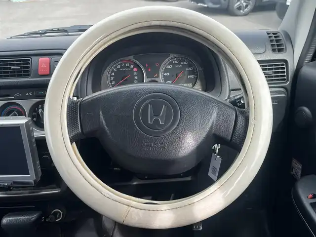 ホンダ バモス M ターボ 静岡県 2007(平19)年 9.2万km アドミラルグレーメタリック GORILLA製ナビ/【DVD再生/ラジオ】/ETC/両側スライドドア/ワンオーナー/ドアバイザー/取扱説明書