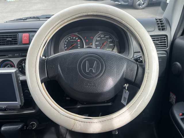 ホンダ バモス M ターボ 茨城県 2007(平19)年 9.2万km アドミラルグレーメタリック ワンオーナー/GORILLA製ナビ/【DVD再生/ラジオ】/ETC/両側スライドドア/ドアバイザー/取扱説明書