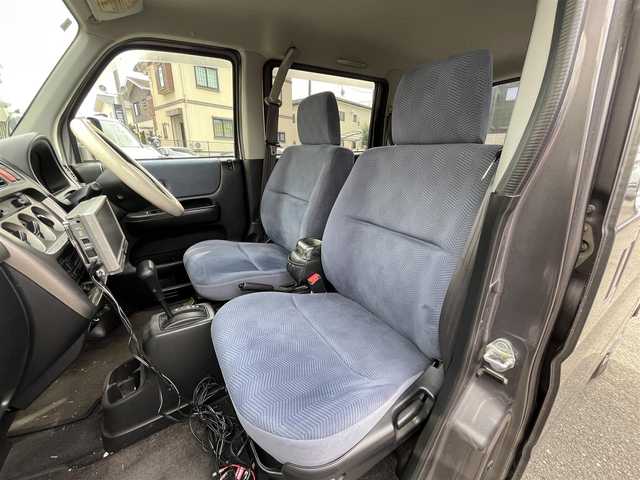 ホンダ バモス M ターボ 茨城県 2007(平19)年 9.2万km アドミラルグレーメタリック ワンオーナー/GORILLA製ナビ/【DVD再生/ラジオ】/ETC/両側スライドドア/ドアバイザー/取扱説明書