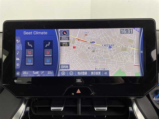 トヨタ ハリアー ハイブリッド Z レザーパッケージ 道央・札幌 2020(令2)年 5.7万km ホワイトパールクリスタルシャイン ・ワンオーナー/・４WD/・寒冷地仕様/・12.3インチコネクテッドナビ/　BT/USB/Miracast/フルセグ/・JBLサウンドシステム/・パノラミックビューモニター/・デジタルインナーミラー/・純正ドライブレコーダー/・ビルトインETC2.0/・トヨタセーフティセンス/・プリクラッシュセーフティ/・レーダークルーズコントロール/・レーンキープアシスト/・オートハイビーム/・クリアランスソナー/・BSM/・HUD/・パワーバックドア/・レザーシート/・前席パワーシート/・前席エア/シートヒーター/・フロントデアイサー/・LEDヘッドライト/・フォグライト/・オートライト/・プッシュスタート/・スマートキー/・スペアキー×１/・純正エンジンスターター/・純正フロアマット/・ドアバイザー/・純正19インチAW/・純正AW付スタッドレス積込