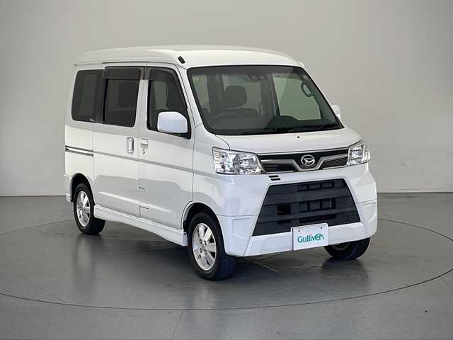 ダイハツ アトレー ワゴン カスタム ターボ RS SAⅢ 長野県 2019(平31)年 2.1万km ホワイト 4WD/純正CDチェンジャー&AUX/衝突軽減ブレーキ/両側スライドドア/ハロゲンライト/オートマチックハイビーム/純正13インチAW付サマータイヤ装着/社外13インチAW付スタッドレス積込(2018年製)/純正フロアマット/純正ドアバイザー/リモコンキー/取扱説明書