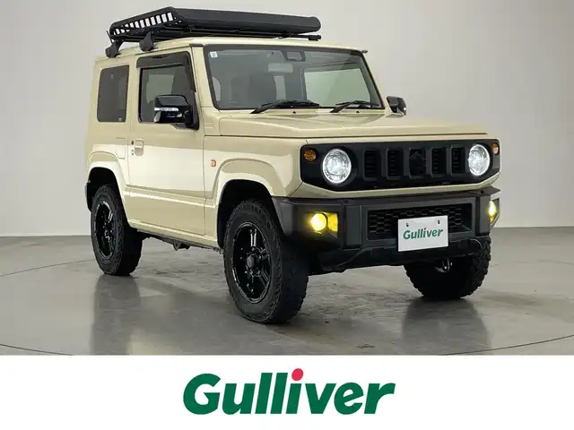 スズキ ジムニー XC 愛知県 2019(平31)年 6.4万km シフォンアイボリーM 純正ディスプレイ　シートヒーター　禁煙　ＤＶＤ　Ｂｌｕｅｔｏｏｔｈ　ＥＴＣ　ＲＡＹＳ１６インチアルミ　デュアルセンサーブレーキ　衝突軽減　クルコン　背面タイヤ　ｉｎｎｏルーフラック　ＬＥＤオートライト