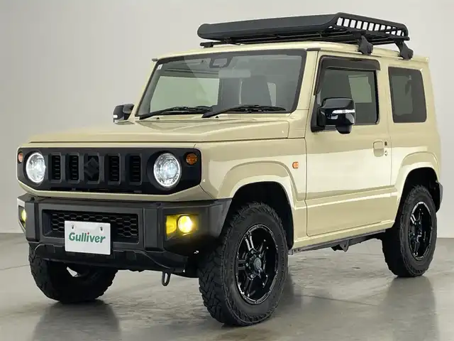 スズキ ジムニー XC 愛知県 2019(平31)年 6.4万km シフォンアイボリーM 純正ディスプレイ　シートヒーター　禁煙　ＤＶＤ　Ｂｌｕｅｔｏｏｔｈ　ＥＴＣ　ＲＡＹＳ１６インチアルミ　デュアルセンサーブレーキ　衝突軽減　クルコン　背面タイヤ　ｉｎｎｏルーフラック　ＬＥＤオートライト