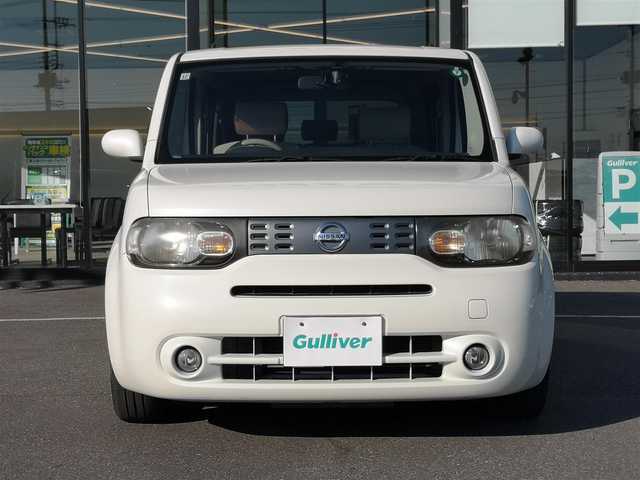 日産 キューブ 15X Vセレクション 茨城県 2009(平21)年 10.1万km ホワイトパール 純正ナビ/【AM・FM・CD・DVD・TV・AUX・HDD】/Bカメラ/前方ドラレコ/オートライト/Fフォグ/ヘッドライトレベライザー/ハロゲンライト/オートエアコン/電格ミラー/ドアバイザー/純正フロアマット/純正アルミホイール/プッシュスタート/スマートキー