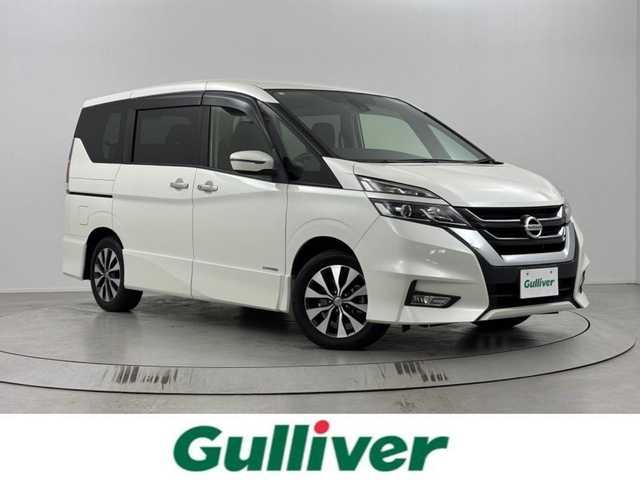 日産 セレナ ハイウェイスターVセレクションⅡ 埼玉県 2018(平30)年 4.7万km ブリリアントホワイトパール メーカーOPナビ（TV/DVD/BT)/バックカメラ/LDW/クルーズコントロール/両側パワースライドドア/ウォークスルー/純正16インチアルミホイール/ドアバイザー/ドライブレコーダー前/ビルトインETC/横滑り防止装置/スマートキー/Bluetooth/プッシュスタート