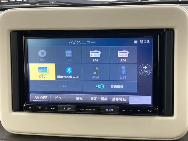 スズキ ラパン L 大分県 2019(令1)年 1.4万km フレンチミントPM 社外メモリナビ　AVIC-RZ503/フルセグTV、CD、DVD、Bluetooth、AM、FM/ETC/前後ドライブレコーダー/オートライト/後方センサー/運転席シートヒーター/スマートキー/プッシュスタート