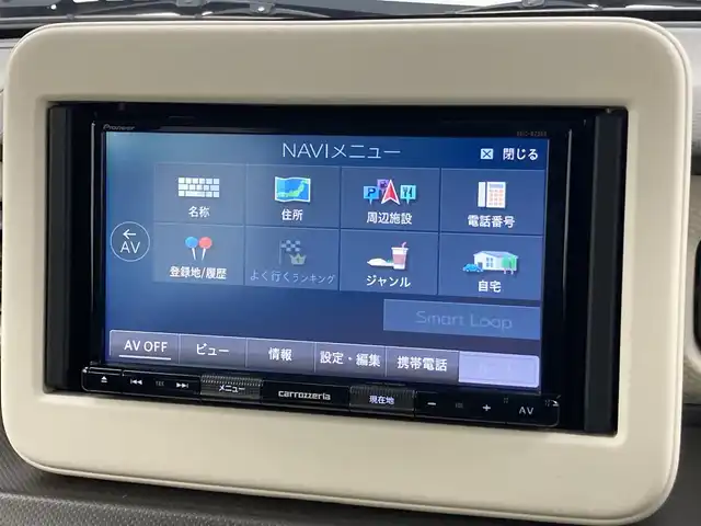 スズキ ラパン L 大分県 2019(令1)年 1.4万km フレンチミントPM 社外メモリナビ　AVIC-RZ503/フルセグTV、CD、DVD、Bluetooth、AM、FM/ETC/前後ドライブレコーダー/オートライト/後方センサー/運転席シートヒーター/スマートキー/プッシュスタート