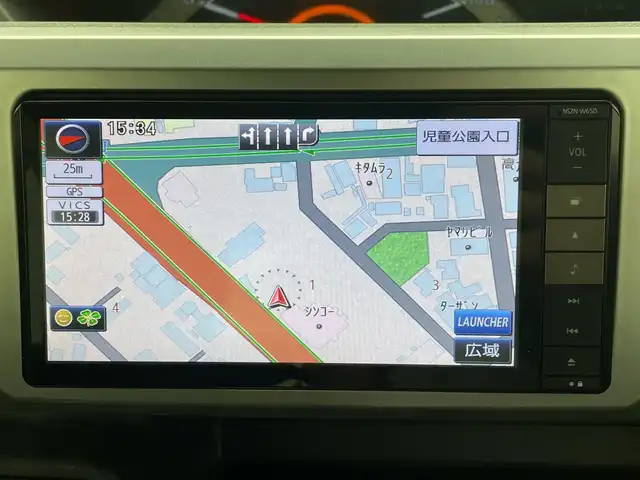ダイハツ ウェイク L SA 群馬県 2015(平27)年 9.5万km フェスタイエロー 純正８型ナビ　バックカメラ　フルセグＴＶ　片側電動スライドドア　ＥＴＣ　衝突被害軽減ブレーキ　ＬＥＤヘッドライト　オートライト　スマートキー　社外アルミホイール積込　ドラレコ　オートエアコン　禁煙