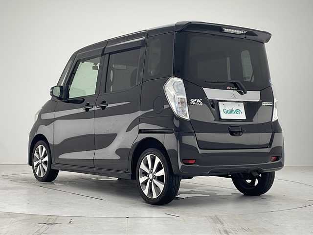 三菱 ｅＫスペース カスタムT 愛知県 2015(平27)年 10.5万km アメジストブラック 純正7インチSDナビ（あり）/両側パワースライドドア/ワンセグTV/CD/バックカメラ/純正アルミホイール/ドライブレコーダー/ETC/スマートキー/プッシュスタート