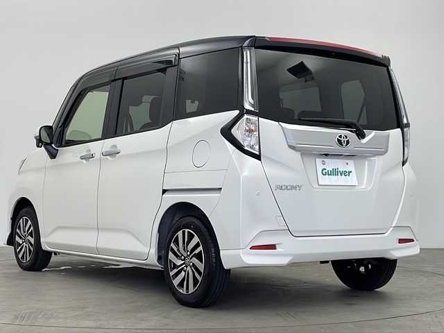トヨタ ルーミー カスタムG 鹿児島県 2024(令6)年 0.2万km ブラックマイカメタリック/パールホワイト2トーン 純正SDナビ【NSCN-W68】/ワンセグテレビ/CD/Bluetooth/衝突軽減ブレーキ/アイドリングストップ/シートヒーター/電動パーキングブレーキ/ドラレコ前後/リアサンシェード/両側パワースライドドア/全方位カメラ/シートバックテーブル/スペアキー