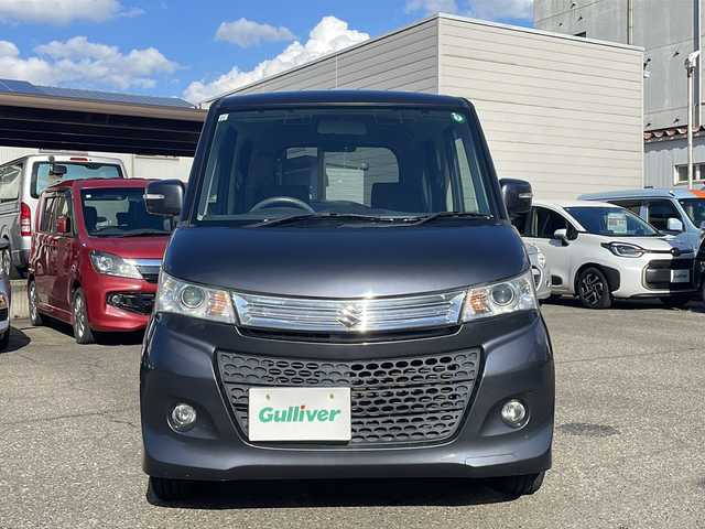 スズキ パレット ＳＷ XS 福井県 2011(平23)年 8.5万km ルナグレーパールメタリック ワンオーナー/社外HDDナビゲーション/フルセグテレビ /4WD/シートヒーター /片側電動スライドドア/オートライト/プッシュスタート/スマートキー/電動格納ミラー/ドアバイザー/HIDヘッドライト/フォグランプ/純正14インチアルミホイール/保証書/取扱説明書