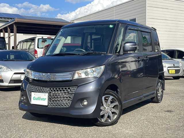 スズキ パレット ＳＷ XS 福井県 2011(平23)年 8.5万km ルナグレーパールメタリック ワンオーナー/社外HDDナビゲーション/フルセグテレビ /4WD/シートヒーター /片側電動スライドドア/オートライト/プッシュスタート/スマートキー/電動格納ミラー/ドアバイザー/HIDヘッドライト/フォグランプ/純正14インチアルミホイール/保証書/取扱説明書