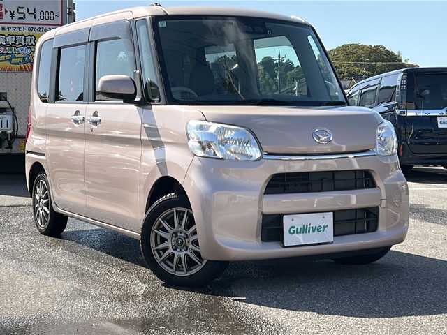 ダイハツ タント L SA Ⅲ 石川県 2017(平29)年 1.4万km ライトローズマイカメタリックⅡ 4WD/スマートアシスト３/・衝突軽減ブレーキ/社外オーディオ(CX315)/【CD/Bluetooth/AUX】/ＵＳＢ入力端子/社外14インチAW(純正ホイール＋夏タイヤ積込)/アイドリングストップ/リアコーナーセンサー/ハロゲンヘッドライト/・オートハイビーム/シートヒーター/前ドライブレコーダー/ドアバイザー/フロアマット/キーレス/ETC