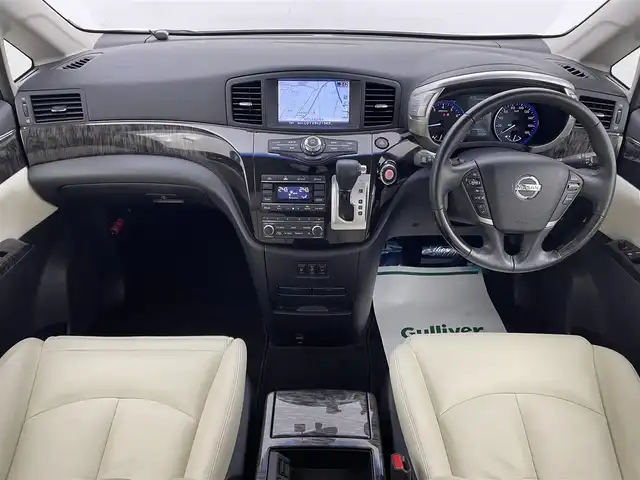 日産 エルグランド 250HWS S アーバンクロム ホワイトレザー 宮城県 2016(平28)年 6.8万km ブリリアントホワイトパール 両側パワースライドドア/電動リアゲート/純正ナビ/(AM/FM/TV/AUX/CD/DVD)/フリップダウンモニター/全方位カメラ/ETC/クルーズコントロール/ホワイトレザーシート/パワーシート/シートメモリー/シートヒーター/プッシュスタート/スマートキー/スペアキー/オートライト/LEDヘッドライト/フォグランプ/純正18インチアルミホイール/禁煙車