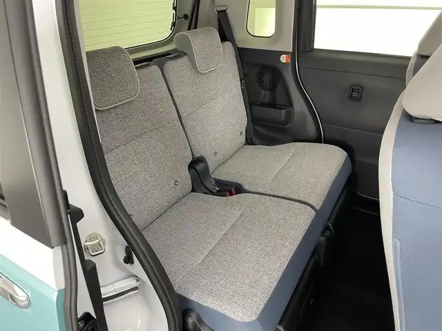 ダイハツ ムーヴ キャンバス ストライプス G 愛知県 2024(令6)年 0.3万km シャイニングホワイトパール/ファインミントメタリック 純正ナビ　全方位カメラ　禁煙車　フルセグＴＶ　Ｂｌｕｅｔｏｏｔｈ　シートヒーター　ドリンクホルダーヒーター　両側パワスラ　スマアシIII　衝突軽減装置　コーナーセンサー　ＬＥＤオートライト　電動パーキング　