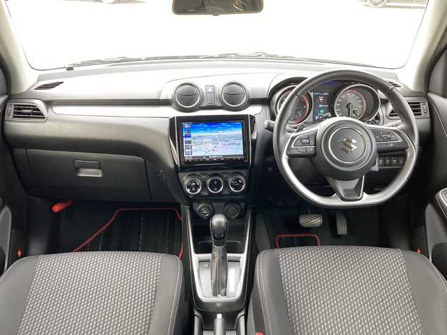 スズキ スイフト HYBRID RS 富山県 2018(平30)年 2.9万km スピーディーブルーM セーフティパッケージ/・デュアルセンサーブレーキサポート/・誤発進抑制機能/・車線逸脱警報機能/・先行車発進お知らせ機能/・アダプティブクルーズコントロール/・ふらつき警報機能/・ハイビームアシスト機能/純正SDナビ　CN-RZ83/（CD/DVD/USB/SD/BT/フルセグTV)/ステアリングリモコン/バックカメラ/パドルシフト/運転席シートヒーター/プッシュスタート・スマートキー/ETC/LEDヘッドライト/純正フロアマット・バイザー/スペアキー/保証書・取扱説明書