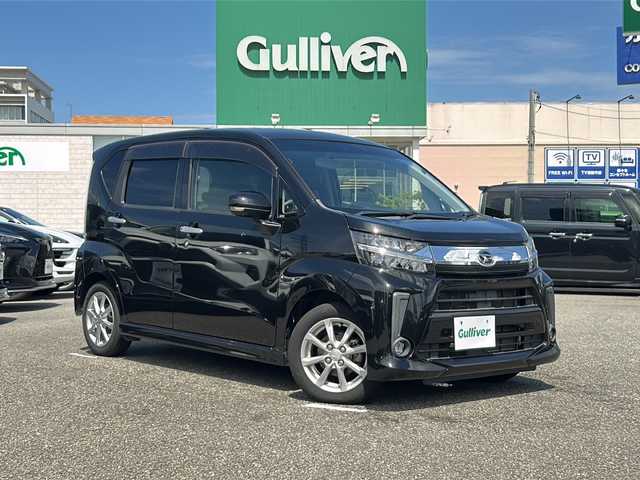 ダイハツ ムーヴ カスタム X 石川県 2018(平30)年 6.2万km ブラックマイカメタリック ワンオーナー/4WD/ケンウッドナビ(BT/AM/FM)/ワンセグTV/アイドリングストップ/ビークルスタビリティコントロール/ウィンカー付電動オート格納ドアミラー/LEDヘッドランプ/オートライト/オートエアコン/ステアリングスイッチ/運転席シートヒーター/純正ラバーフロアマット/純正ドアバイザー/純正14インチアルミホイール/キーフリーシステム/プッシュボタンスタート