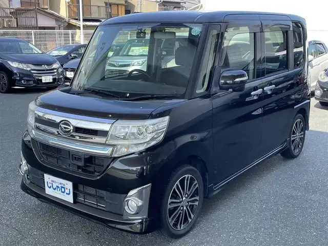 ダイハツ タント カスタム RS SA 愛知県 2014(平26)年 8.6万km ブラックマイカメタリック (株)IDOMが運営する【じしゃロン豊川店】の自社ローン専用車両になります。こちらは現金またはオートローンご利用時の価格です。自社ローンご希望の方は別途その旨お申付け下さい/ 純正メモリナビ/　◯ CD再生機能/　◯ DVD再生機能/　◯ フルセグTV/　◯ BT対応/ ETC/ 両側パワースライドドア/ プッシュスタート/ ドライブレコーダー/ ドアバイザー/ ウインカーミラー/ フロアマット