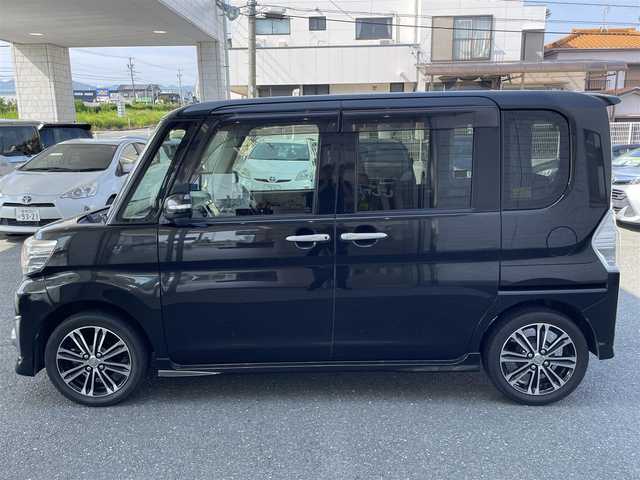 ダイハツ タント カスタム RS SA 愛知県 2014(平26)年 8.6万km ブラックマイカメタリック (株)IDOMが運営する【じしゃロン豊川店】の自社ローン専用車両になります。こちらは現金またはオートローンご利用時の価格です。自社ローンご希望の方は別途その旨お申付け下さい/ 純正メモリナビ/　◯ CD再生機能/　◯ DVD再生機能/　◯ フルセグTV/　◯ BT対応/ ETC/ 両側パワースライドドア/ プッシュスタート/ ドライブレコーダー/ ドアバイザー/ ウインカーミラー/ フロアマット