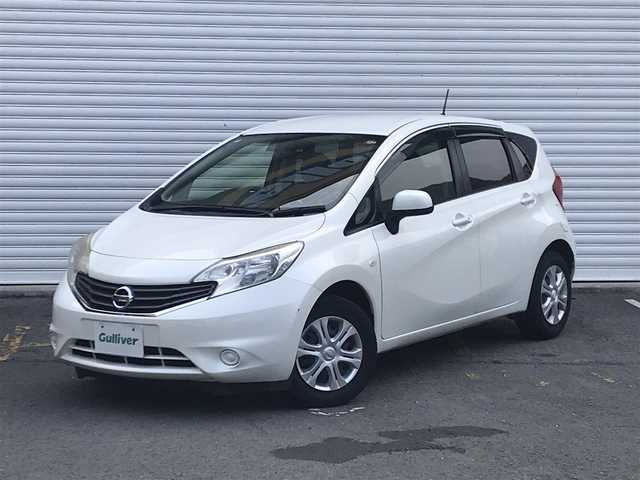 日産 ノート X エマージェンシーブレーキ 和歌山県 2014(平26)年 7万km ブリリアントホワイトパール ワンオーナー/純正ナビ/フルセグTV/CD/SD/バックカメラ/エマージェンシーブレーキ/車線逸脱警報/横滑り防止/プッシュスタート/インテリジェントキー/ドアバイザー/電格ミラー/ETC車載器
