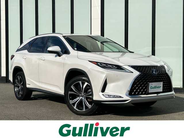 レクサス ＲＸ 450hL 大阪府 2020(令2)年 6.8万km ソニッククォーツ 純正12，3インチナビ/パノラミックビューモニター/４WD/寒冷地仕様/前後ドライブレコーダー/ムーンルーフ/HUD/BSM/ETC2.0 /レーダークルーズコントロール/パワーバックドア/パドルシフト/前後メモリーパワーシート/シートヒーター/エアシート/ステアリングヒーター/置くだけ充電/LEDヘッド/純正20インチAW/保証書・取説・ナビ取説・キロクボ/スペアキー・カードキー