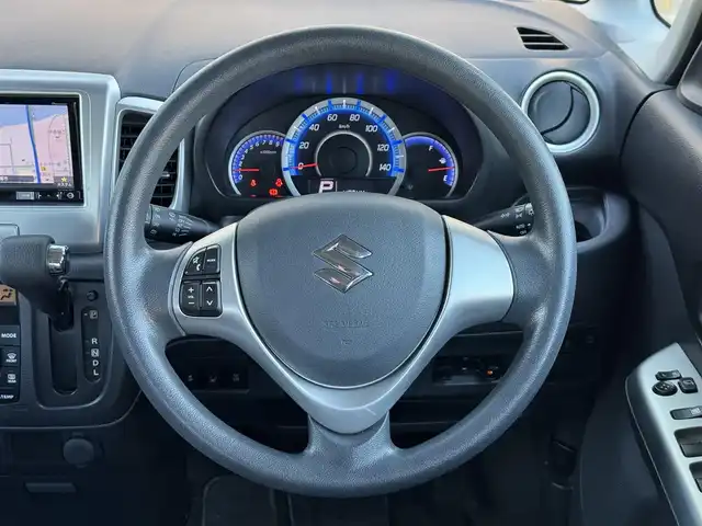 スズキ スペーシア X リミテッド 愛媛県 2014(平26)年 4.9万km ブルーイッシュブラックパール3 社外ナビ（AVIC-RZ33）/・CD/DVD/TV/ETC/シートヒーター（D+N席）/両側パワースライドドア/衝突軽減ブレーキ/オートライト/純正14インチAW/社外フロアマット/スマートキー/スペアキー/取扱説明書/保証書