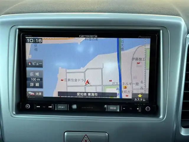 スズキ スペーシア X リミテッド 愛媛県 2014(平26)年 4.9万km ブルーイッシュブラックパール3 社外ナビ（AVIC-RZ33）/・CD/DVD/TV/ETC/シートヒーター（D+N席）/両側パワースライドドア/衝突軽減ブレーキ/オートライト/純正14インチAW/社外フロアマット/スマートキー/スペアキー/取扱説明書/保証書