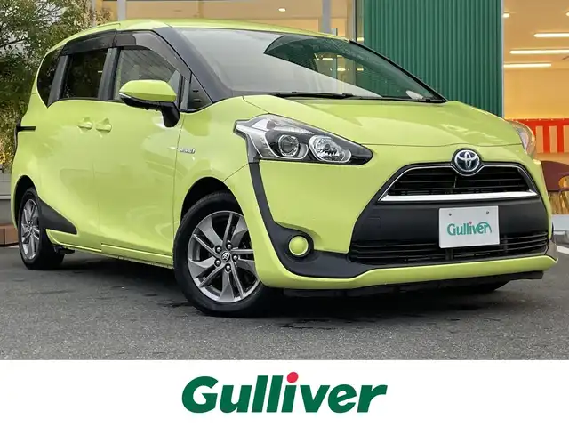 トヨタ シエンタ ハイブリッド G 岡山県 2016(平28)年 6.4万km エアーイエロー 純正ナビ/フルセグTV、CD、Bluetooth、AM、FM/ETC/ドライブレコーダー/両側パワースライドドア/トヨタセーフティセンス/・レーンディパーチャーアラート/・プリクラッシュセーフティ/・オートマチックハイビーム/横滑り防止装置/EV/ECOモード/バックカメラ/プッシュスタート/スマートキー/スペアキー/LEDライト/純正アルミホイール/純正フロアマット/衝突軽減システム