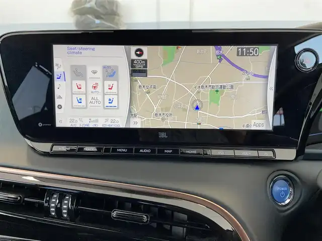 トヨタ ＭＩＲＡＩ Z エグゼクティブパッケージ 栃木県 2021(令3)年 1.3万km プレシャスホワイトパール ワンオーナー /禁煙車/パノラマルーフ/20インチWA/12.3インチディスプレイナビ/（Blu-ray/DVD/CD/SDAM/FM/USB/TV/Apple CarPlay/Android Auto/Bluetooth/Miracast）/JBLプレミアムサウンド/ETC2.0/トヨタセーフティセンス/・プリクラッシュセーフティ /・レーントレーシングアシスト/・ドライバー異常時対応システム /・レーダークルーズコントロール/・ロードサインアシスト/・アダプティブハイビームシステム/・オートマチックハイビーム/先行車発進告知機能/ブラインドスポットモニター/インテリジェントクリアランスソナー/リヤクロストラフィックオートブレーキ/パーキングサポートブレーキ/ヒルスタートアシストコントロール/トヨタチームメイト(アドバンスト パーク）/パノラミックビューモニター/デジタルインナーミラー/カラーヘッドアップディスプレイ /オートLEDヘッドライト/本革シート/全席パワーシート /全席シートヒーター/ベンチレーション/ハンドルヒーター/置くだけ充電/マルチカラーイルミネーション/スマートキー×2/カードキー/寒冷地仕様/保証書/取扱説明書