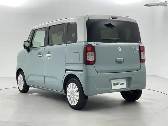 スズキ ワゴンＲ スマイル HYBRID X 福井県 2023(令5)年 0.6万km オフブルーメタリック/ホワイト2トーン スズキセーフティサポート/・衝突軽減ブレーキ/・車線逸脱警報機能/純正9型ナビゲーション/【AM/FM/CD/Bluetooth/フルセグTV/USB】/全方位カメラ/両側パワースライドドア/オートライト/LEDヘッドライド/プッシュスタート/スマートキー/取扱説明書/新車時保証書