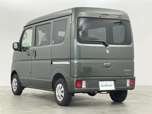 スズキ エブリイ JOINターボ 群馬県 2024(令6)年 0.1千km クールカーキPM 届出済未使用車（登録時走行距離：9Km）/純正7インチディスプレイオーディオ/・バックカメラ/・Bluetooth/AM/FM/USB/AppleCarPlay/AndroidAuto/運転席シートヒーター/両側パワースライドドア/アイドリングストップ/レーンキープアシスト/4WD/プリクラッシュセーフティシステム/LEDヘッドランプ/プッシュスタート/オートエアコン