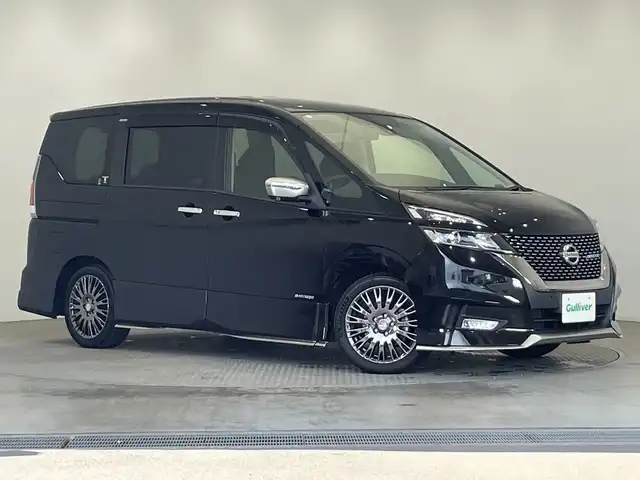 日産 セレナ オーテック スポーツスペック 栃木県 2019(令1)年 6.3万km ダイヤモンドブラック メモリーナビ/（CD/DVD/Bluetooth/USB/フルセグTV）/バックカメラ/全方位カメラ/プロパイロット/衝突軽減ブレーキ/前後コーナーセンサー/ETC/前方ドライブレコーダー/オートライト/LEDヘッドライト/横滑り防止装置/スマートキー/プッシュスタート/電動格納ミラー/純正アルミホイール/純正フロアマット