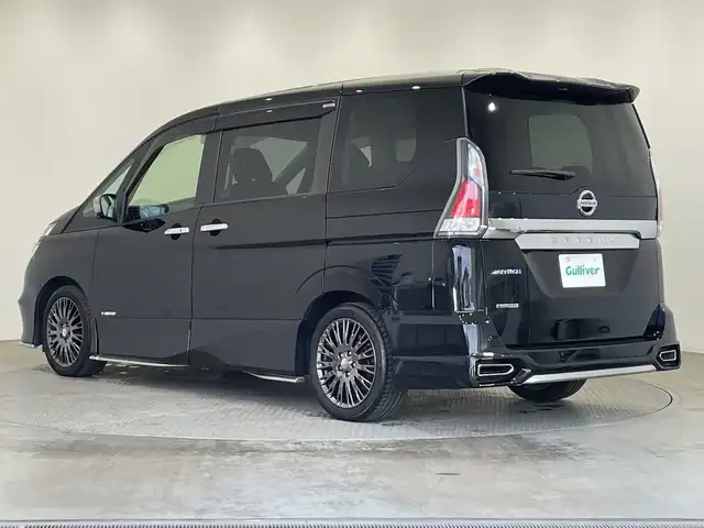 日産 セレナ オーテック スポーツスペック 栃木県 2019(令1)年 6.3万km ダイヤモンドブラック メモリーナビ/（CD/DVD/Bluetooth/USB/フルセグTV）/バックカメラ/全方位カメラ/プロパイロット/衝突軽減ブレーキ/前後コーナーセンサー/ETC/前方ドライブレコーダー/オートライト/LEDヘッドライト/横滑り防止装置/スマートキー/プッシュスタート/電動格納ミラー/純正アルミホイール/純正フロアマット