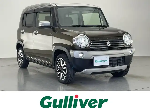 スズキ ハスラー Jスタイル Ⅲ 愛知県 2018(平30)年 4.6万km ブレイブカーキパール/スチールシルバー 純正ナビ　シートヒーター　禁煙　茶ハーフレザー　ＥＴＣ　フルセグ　Ｂｌｕｅｔｏｏｔｈ　ＤＶＤ　セーフティサポート　衝突軽減　レーンキープ　ＨＩＤオートライト　アイドリングストップ　スマートキー　フォグ