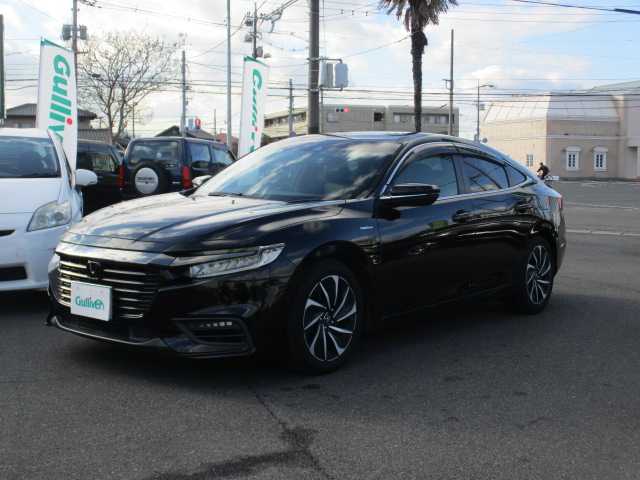 ホンダ インサイト EX・ブラックスタイル 岡山県 2019(平31)年 7.9万km クリスタルブラックパール 衝突軽減ブレーキ/誤発進抑制機能/後方誤発進抑制機能/歩行者事故低減ステアリング/路外逸脱抑制制御機能/先行車発進お知らせ機能/標識認識機能/オートハイビーム/渋滞追従機能付アダプティブクルーズコントロール/車線維持支援システム/ブラインドスポットインフォメーション/オートライト/ワンオーナー/Hondaインターナビ/フルセグテレビ/Bluetooth/USB/DVD再生可能/本革＆ウルトラスエードシート/運転席8ウェイパワーシート/助手席4ウェイパワーシート/シートヒーター（運転席・助手席）/LEDヘッドライト/LEDフォグライト/ソナーセンサー/2.0対応ETC/純正17AW/純正フロアマット/スマートキー2個