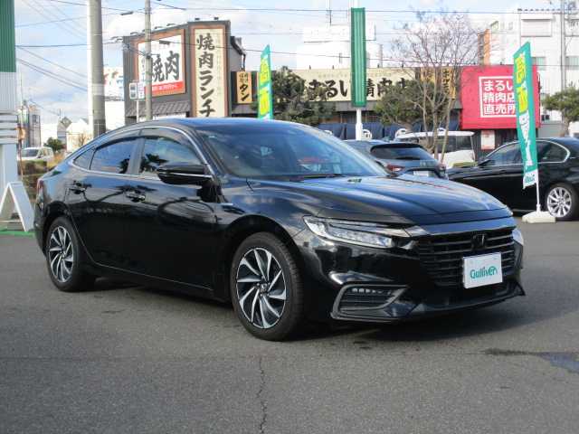 ホンダ インサイト EX・ブラックスタイル 岡山県 2019(平31)年 7.9万km クリスタルブラックパール 衝突軽減ブレーキ/誤発進抑制機能/後方誤発進抑制機能/歩行者事故低減ステアリング/路外逸脱抑制制御機能/先行車発進お知らせ機能/標識認識機能/オートハイビーム/渋滞追従機能付アダプティブクルーズコントロール/車線維持支援システム/ブラインドスポットインフォメーション/オートライト/ワンオーナー/Hondaインターナビ/フルセグテレビ/Bluetooth/USB/DVD再生可能/本革＆ウルトラスエードシート/運転席8ウェイパワーシート/助手席4ウェイパワーシート/シートヒーター（運転席・助手席）/LEDヘッドライト/LEDフォグライト/ソナーセンサー/2.0対応ETC/純正17AW/純正フロアマット/スマートキー2個