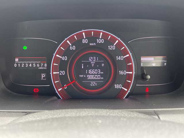 ホンダ オデッセイ アブソルート 沖縄県 2015(平27)年 11.7万km クリスタルブラックパール 純正ナビ　/CD/DVD/BT/フルセグ/フリップダウンモニター　/バックカメラ　/両側パワースライドドア　/クルーズコントロール　/ＬＥＤヘッドライト　/ハーフレザーシート　/社外アルミホイール/ステアリングスイッチ/アイドリングストップ/デジタルインナーミラー/電動格納ミラー/オートライト/スマートキー/ETC