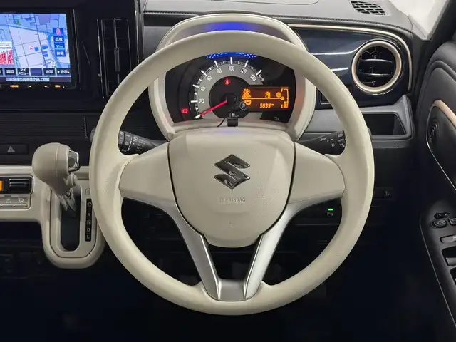 スズキ ワゴンＲ スマイル HYBRID X 三重県 2021(令3)年 0.6万km インディゴブルーメタリック マイルドハイブリッド/FF/インパネCVT/ケンウッド 8インチ『彩速ナビ』 MDV-M805L/（FM/AM/CD/DVD/iPod/USB/SD/内蔵メモリ/VTR/Bluetooth/SMART USEN/マルチAVブラウザ）/バックカメラ/両側パワースライドドア/安全/・デュアルカメラブレーキサポート/・車線逸脱警報機能/・ふらつき警報/・リヤパーキングセンサー/・誤発進抑制機能/・後方誤発進抑制機能/・後退時ブレーキアシスト/装備/・シートヒーター（D）/・オートエアコン/・オートライト/・ハイビームアシスト/・プッシュスタート/・充電用USBジャック（type-A x2）/・ベンチシート/・純正ホイールキャップ（14インチスチールホイール）/・保/取/ナビ取/・スマートキーx2