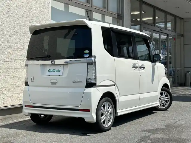 ホンダ Ｎ ＢＯＸ カスタム G Lパッケージ 大阪府 2012(平24)年 11.3万km プレミアムホワイトパール 純正オーディオ/片側パワースライド/純正アルミホイール/純正フロアマット/スマートキー/取扱説明書/Wエアバッグ/横滑り防止装置/LEDライト/オートライト/ABS