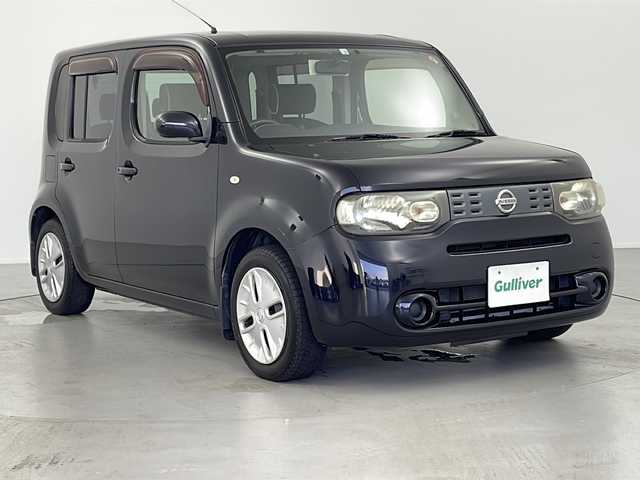 日産 キューブ 15X インディゴ+プラズマ 岐阜県 2012(平24)年 7.9万km サファイアブラック 純正ナビ/（BT/フルセグ/CD/DVD/AUX）/ETC/スマートキー/プッシュスタート/スペアキー/革ステアリング/電動格納ミラー/純正フロアマット/純正ドアバイザー/保証書/取扱説明書