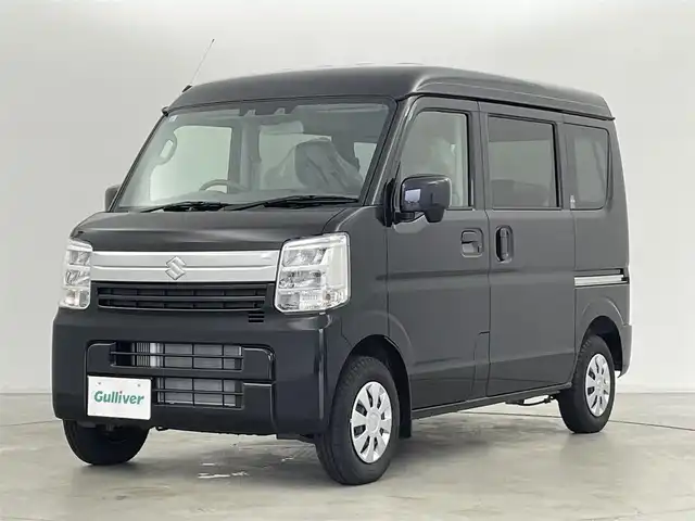スズキ エブリイ JOINターボ 群馬県 2024(令6)年 0.1千km ブルーイッシュブラックパール3 届出済未使用車(登録時走行距離：10km)/両側パワースライドドア/7インチディスプレイオーディオ/・AM/FM/Bluetooth/USB/AppleCarPlay/AndroidAuto/フルオートエアコン/4WD/＝＝＝＝＝＝＝＝＝＝＝＝＝＝＝＝/スズキセーフティサポート/・デュアルカメラブレーキサポート/後退時ブレーキサポート/・車線逸脱警報機能/ふらつき警報/・誤発進/後方誤発進抑制機能/・先行車発進お知らせ機能/・ハイビームアシスト/LEDヘッドランプ/プッシュスタート/バックカメラ/スマートキー/運転席シートヒーター/ヘッドライトレベライザー