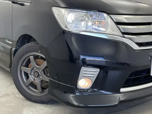 日産 セレナ ハイウェイスター S HV Vエアロ 新潟県 2013(平25)年 11.2万km スーパーブラック ワンオーナー/純正メモリナビ【MM513D-L】/　フルセグTV/Bluetooth/CD/DVD/USB/ALPINEフリップダウンモニター/両側パワースライドドア/バックモニター/ビルトインETC/アイドリングストップ/横滑り防止装置/オートライト