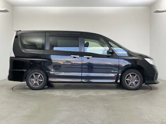 日産 セレナ ハイウェイスター S HV Vエアロ 新潟県 2013(平25)年 11.2万km スーパーブラック ワンオーナー/純正メモリナビ【MM513D-L】/　フルセグTV/Bluetooth/CD/DVD/USB/ALPINEフリップダウンモニター/両側パワースライドドア/バックモニター/ビルトインETC/アイドリングストップ/横滑り防止装置/オートライト