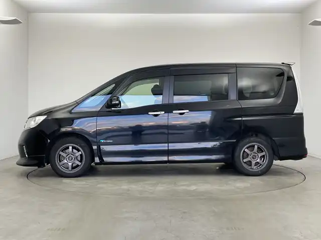 日産 セレナ ハイウェイスター S HV Vエアロ 新潟県 2013(平25)年 11.2万km スーパーブラック ワンオーナー/純正メモリナビ【MM513D-L】/　フルセグTV/Bluetooth/CD/DVD/USB/ALPINEフリップダウンモニター/両側パワースライドドア/バックモニター/ビルトインETC/アイドリングストップ/横滑り防止装置/オートライト