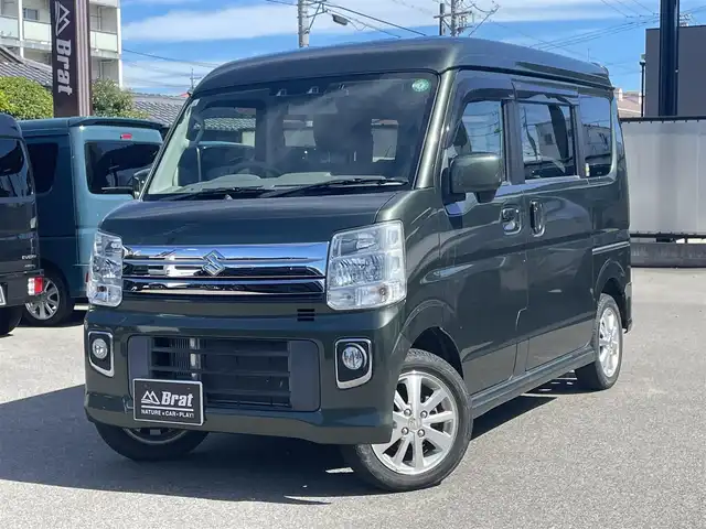スズキ エブリィ ワゴン PZターボ 愛知県 2019(令1)年 3.3万km クールカーキPM KENWOOD SDナビ/Bluetooth/フルセグTV/オートライト/ドアバイザー/ドラレコ/プッシュスタート/片側パワースライドドア