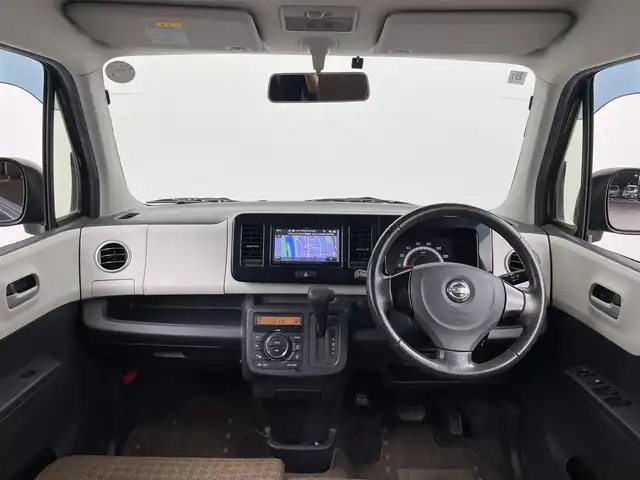 日産 モコ X 大分県 2014(平26)年 11万km アーバンブラウン ワンオーナー/社外ナビ　型式：NR-MZ40/【フルセグTV、DVD再生可、BT対応】/バックカメラ/プッシュスタート/スマートキー/ETC/アイドリングストップ/ヘッドライトレベライザー/電動格納ミラー/純正フロアマット/純正14アルミホイール/保証書、取説、スペアキー有り