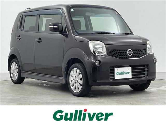 日産 モコ X 大分県 2014(平26)年 11万km アーバンブラウン ワンオーナー/社外ナビ　型式：NR-MZ40/【フルセグTV、DVD再生可、BT対応】/バックカメラ/プッシュスタート/スマートキー/ETC/アイドリングストップ/ヘッドライトレベライザー/電動格納ミラー/純正フロアマット/純正14アルミホイール/保証書、取説、スペアキー有り