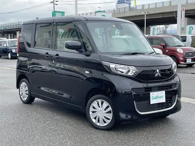 三菱 ｅＫスペース M 石川県 2022(令4)年 4.5万km 黒 4WD/社外オーディオ/シートヒーター/両側スライドドア/キーレス/レーダーブレーキ/コーナーセンサー/オートライト/レーンキープアシスト/電動ミラー/アイドリングストップ
