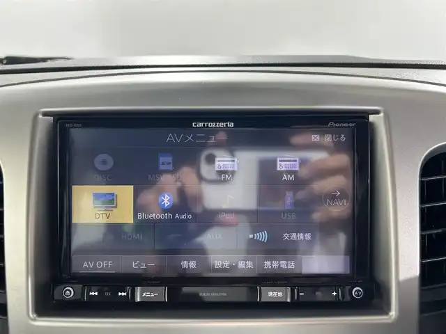 スズキ ワゴンＲ FZ 佐賀県 2015(平27)年 0.7万km ブルーイッシュブラックパール3 社外7インチナビ/ワンセグTV/CD/DVD/Bluetooth/衝突被害軽減システム/ハロゲンヘッドライト/横滑り防止装置/アイドリングストップ/ヘッドライトレベライザー/運転席シートヒーター/純正フロアマット/純正14インチアルミホイール/ステアリングリモコン/ドアバイザー/電動格納ミラー/スマートキー/スペアキー×１/プッシュスタート